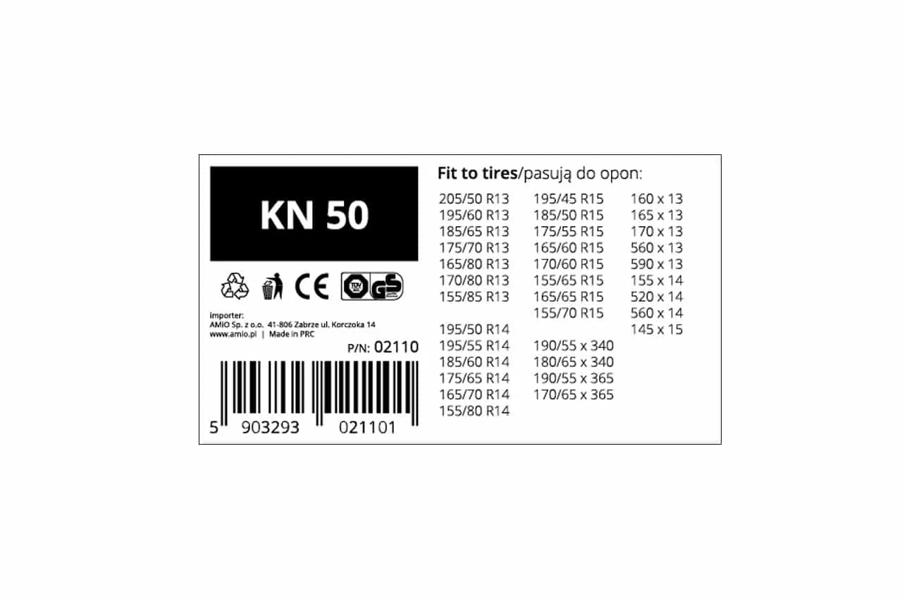 AMIO – Set 2 Lanturi de Zapada pentru autoturisme cu zale de 12mm, KN 110