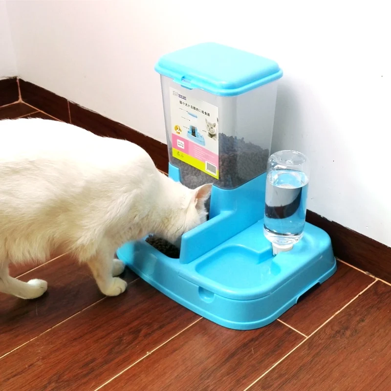 AVEX – Distribuitor de alimente si apa pentru animale, 2in1, culoare Albastru
