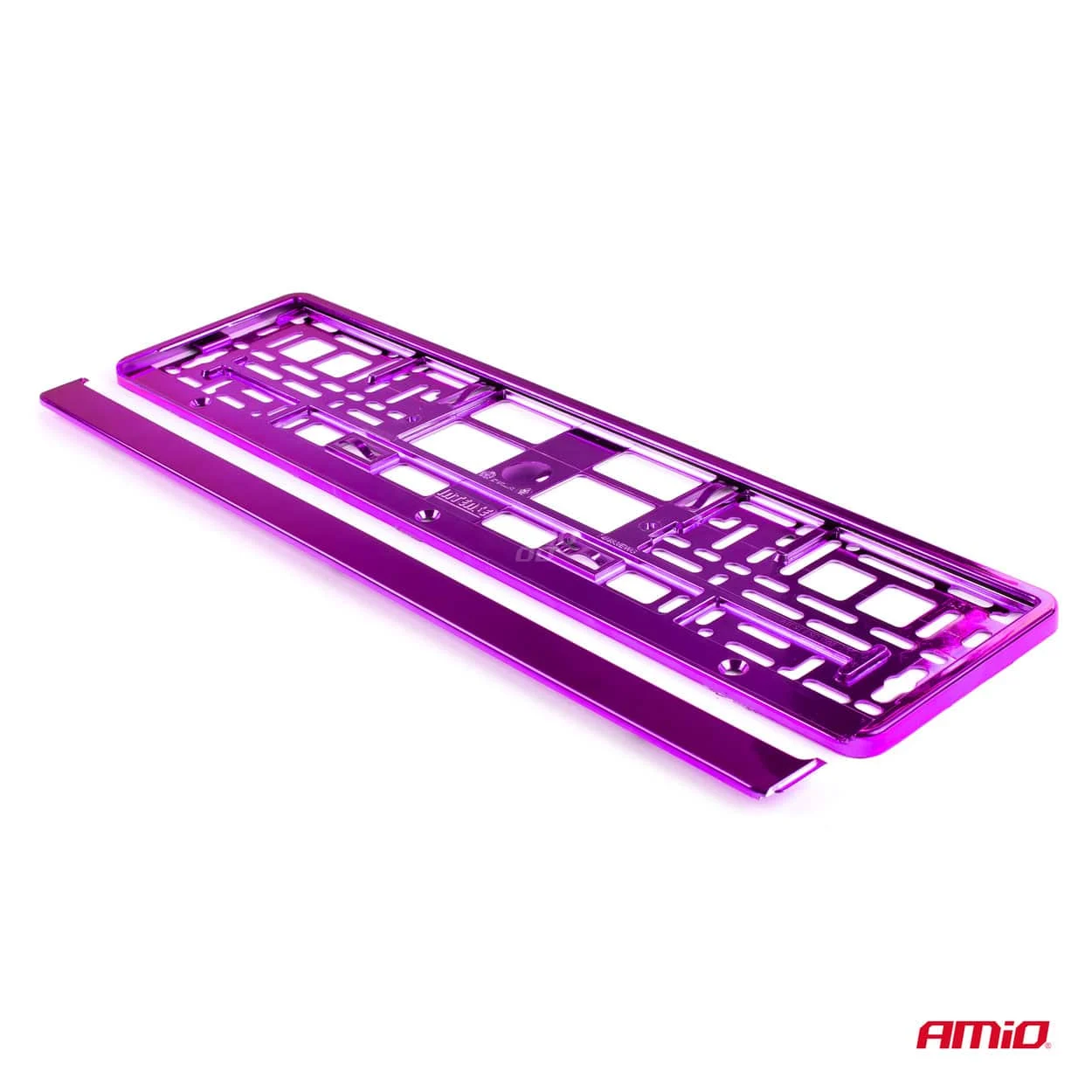AMIO – Suport numar inmatriculare din plastic, calitate Premium, culoare VIOLET