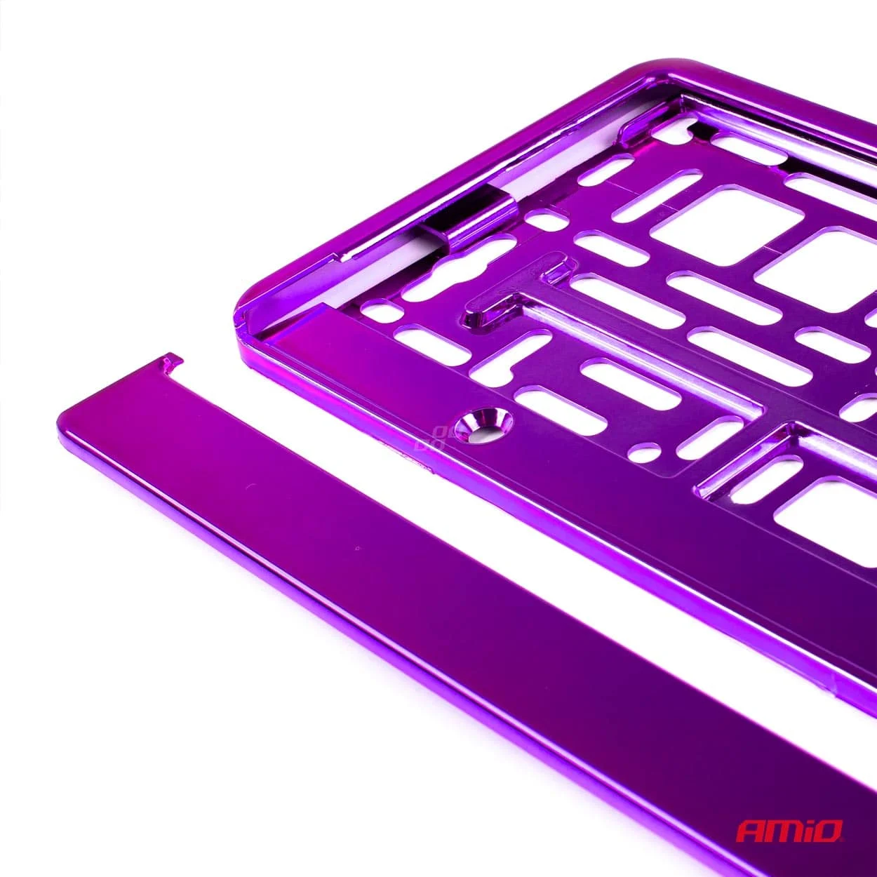 AMIO – Suport numar inmatriculare din plastic, calitate Premium, culoare VIOLET