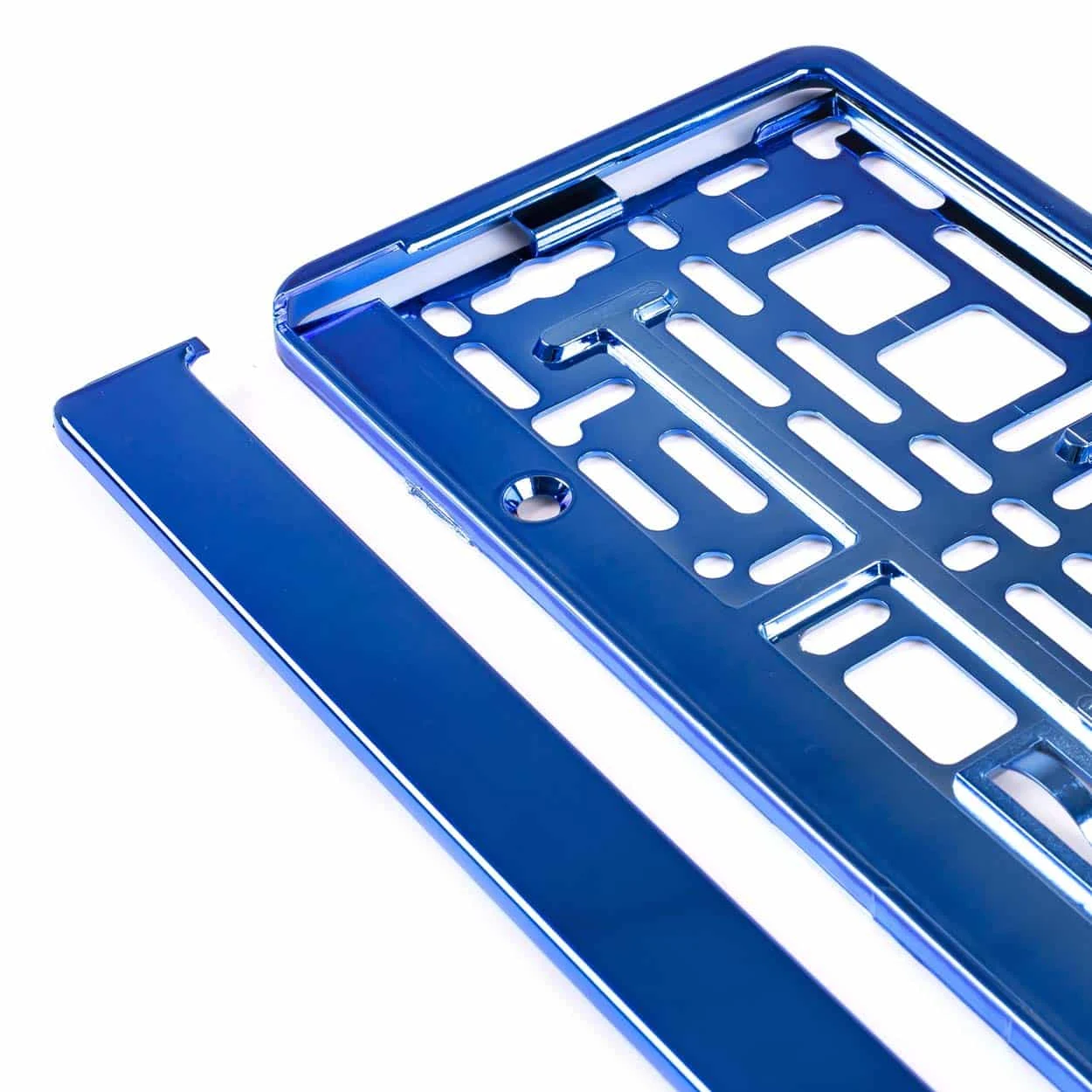 AMIO – Suport numar inmatriculare din plastic, calitate Premium, culoare ALBASTRA
