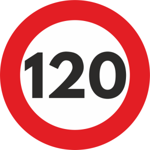 AVEX – Autocolant Sticker "Limita Viteza" Reflectorizant 120km/h