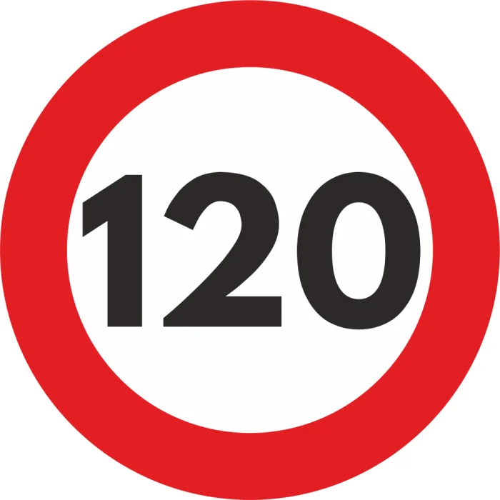 AVEX – Autocolant Sticker "Limita Viteza" Reflectorizant 120km/h