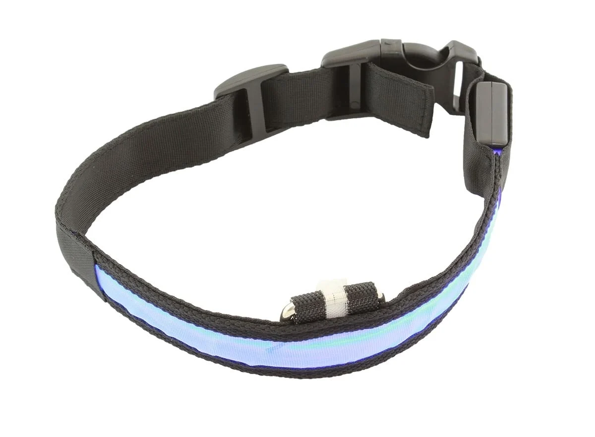 AVEX – Zgarda iluminata cu LED pentru caine sau pisica, culoare Albastra, AVX AG232A