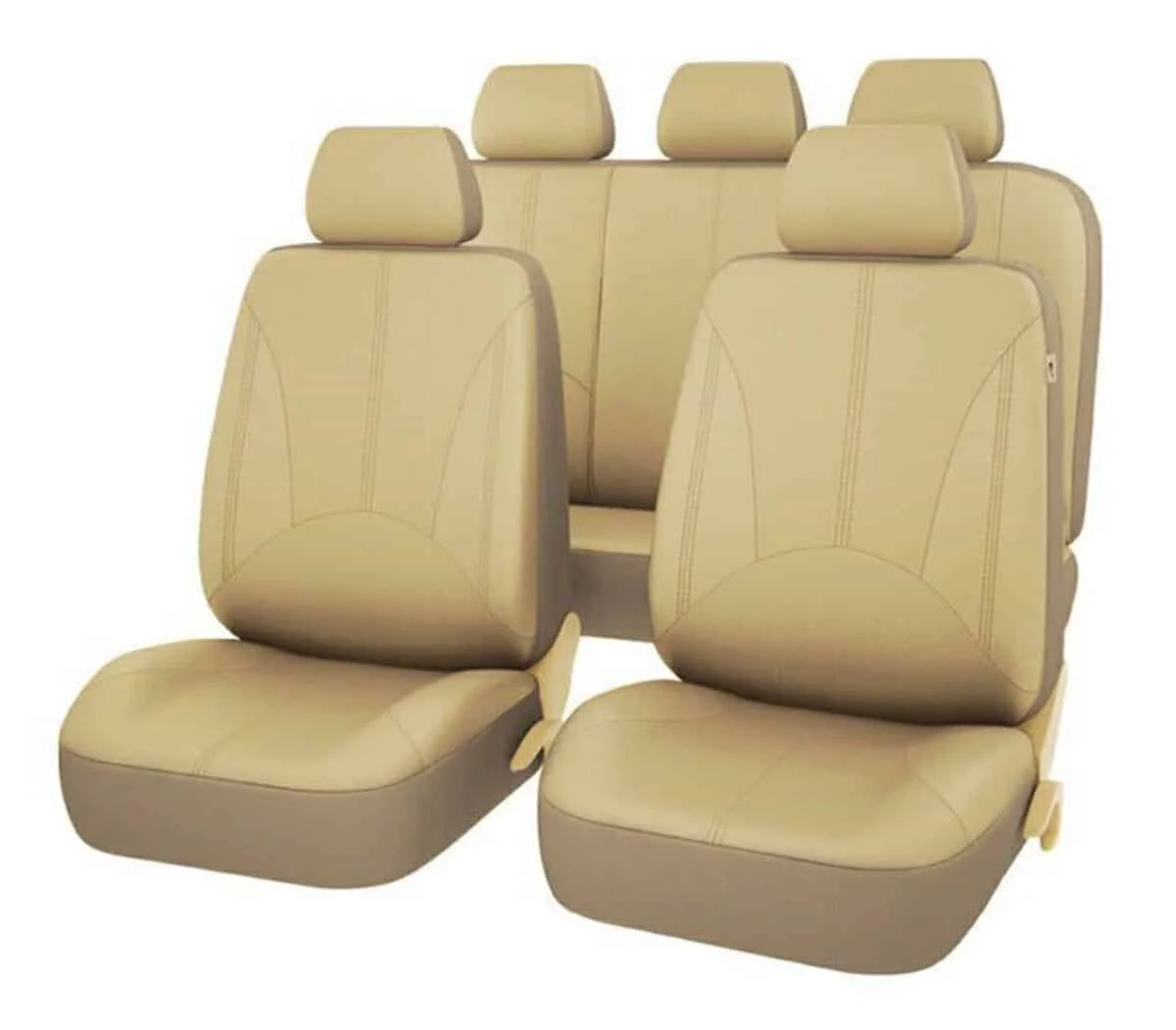 AVEX – Set 11 huse scaun auto Universale din piele ecologica Bej, AG338F