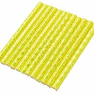 AVEX – Set 12 ornamente din material reflectorizant pentru spite bicicleta, culoare galben