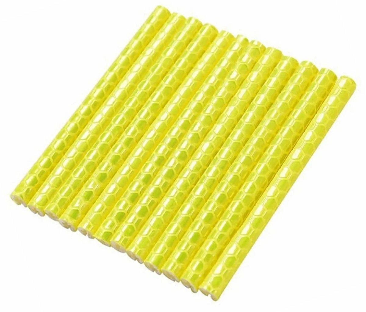 AVEX – Set 12 ornamente din material reflectorizant pentru spite bicicleta, culoare galben