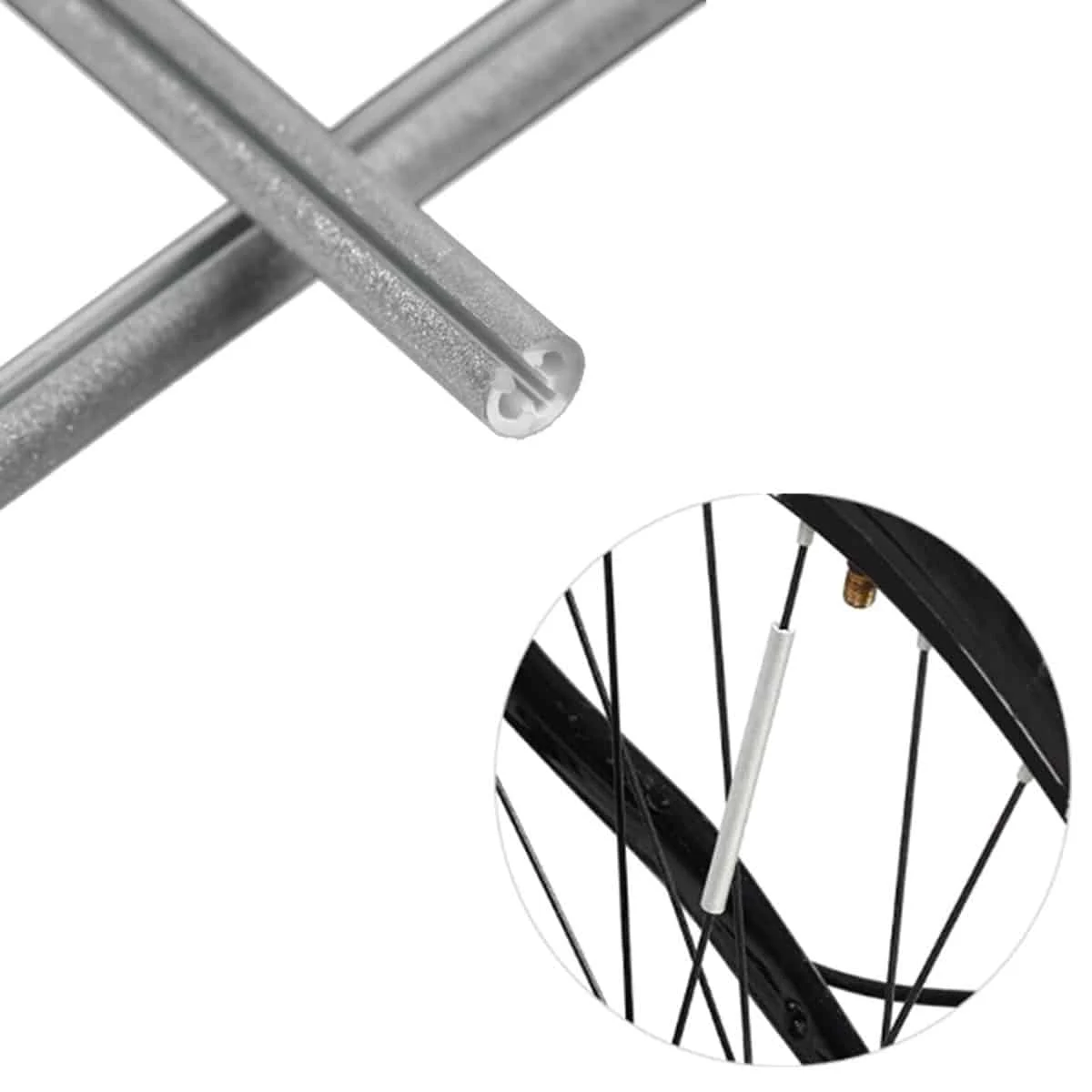 AVEX – Set 12 ornamente din material reflectorizant pentru spite bicicleta, culoare galben
