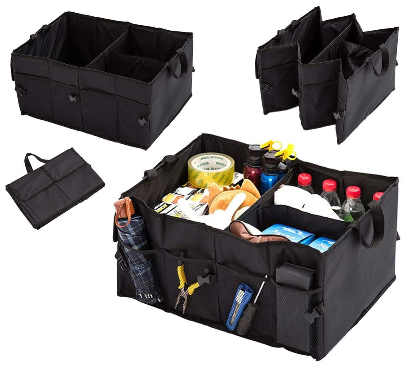 AVEX – Organizator portbagaj auto cu 9 buzunare, 55 x 38 x 26cm, culoare neagra
