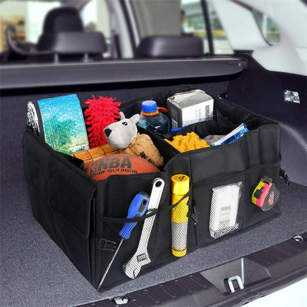 AVEX – Organizator portbagaj auto cu 9 buzunare, 55 x 38 x 26cm, culoare neagra