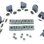 Set 24 piese reconditionare cabina de dus, culoare Gri
