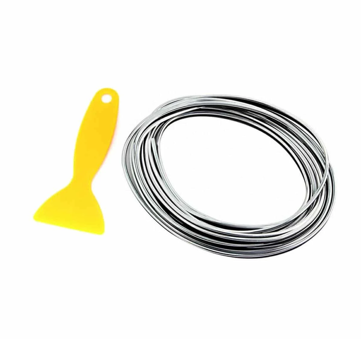 AVEX – Banda decor interior crom TUNING, 5m, ARGINTIU
