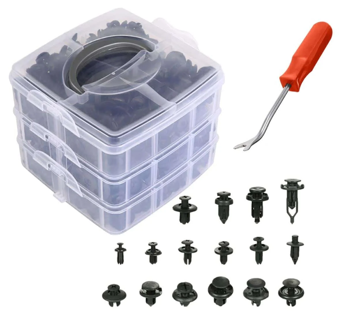 AVEX – Set 625 clipsuri auto universale pentru montaj cu extractor inclus