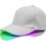 Sapca de tip baseball, cu cozoroc iluminat RGB, culoare Alba, marime universala, reglabila