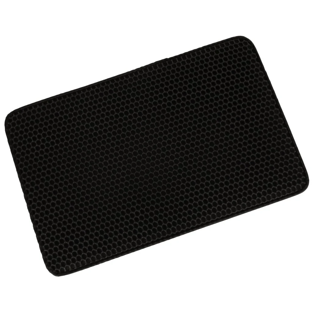 AVEX – Covoras impermeabil pentru litiera pisici, dimensiune 40 x 60 cm, dublu strat, culoare Neagra