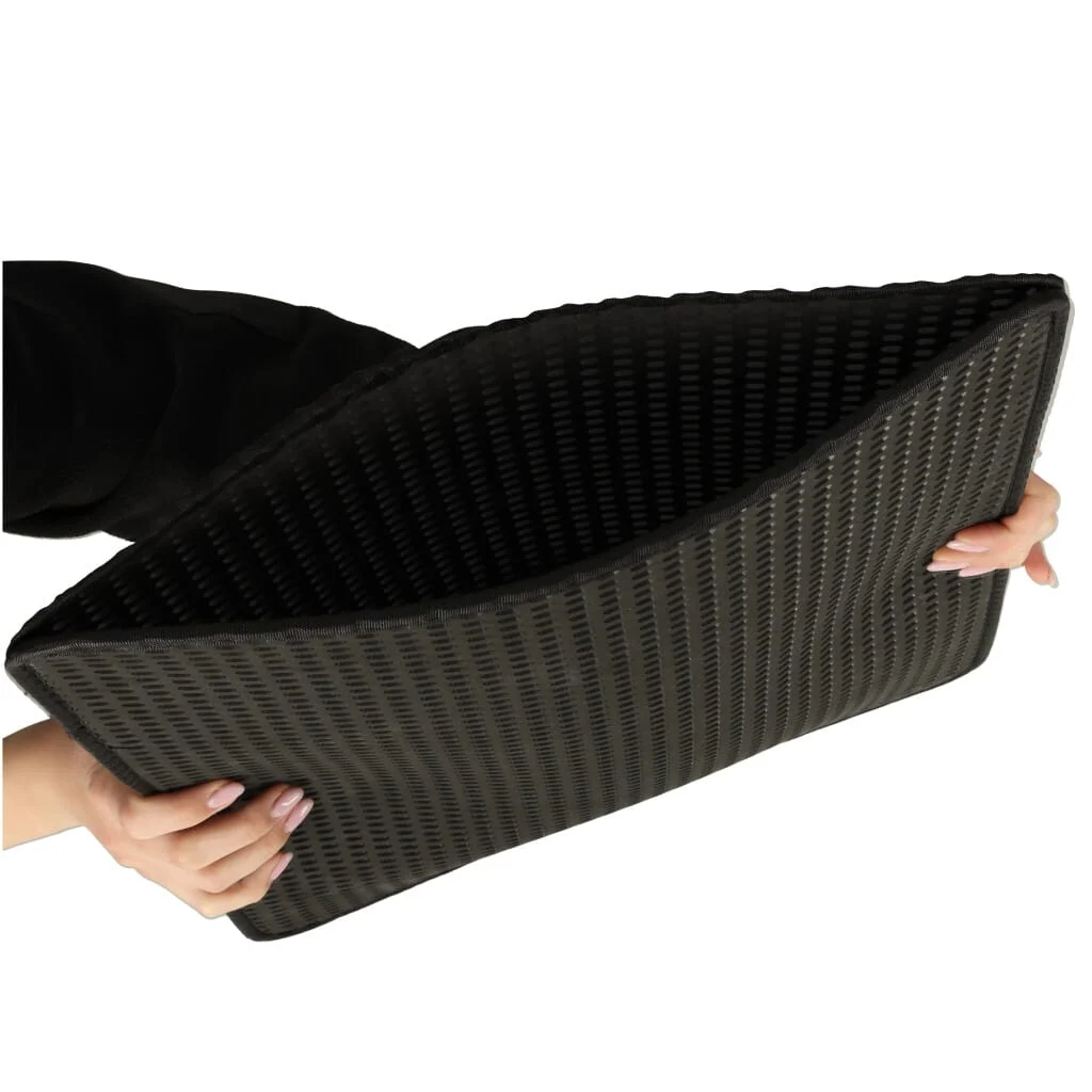 AVEX – Covoras impermeabil pentru litiera pisici, dimensiune 40 x 60 cm, dublu strat, culoare Neagra