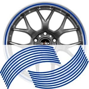 AVEX – Set 16 inele din autocolant pentru jante culoare Albastru Lucios