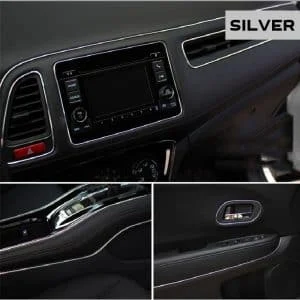AVEX – Banda decor interior crom TUNING, 5m, ARGINTIU