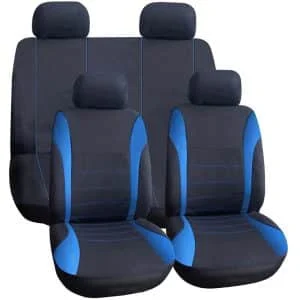 AVEX – Set huse scaun auto ieftine, Universale 9 piese, model H LINE ALBASTRU