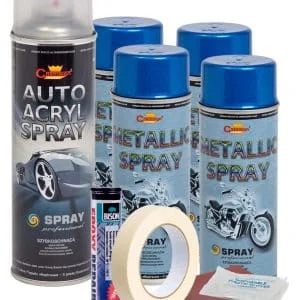 AVEX – Kit complet reparatie si vopsire jante culoare Albastru Metalizat, V4