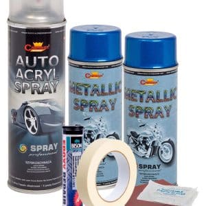 AVEX – Kit complet reparatie si vopsire jante culoare Albastru Metalizat, V2
