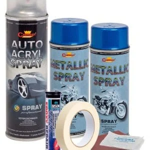 AVEX – Kit complet reparatie si vopsire jante culoare Albastru Metalizat, V2