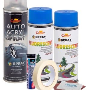AVEX – Kit complet reparatie si vopsire jante culoare Albastru Fluorescent, V2