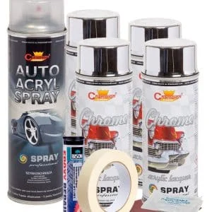 AVEX – Kit complet reparatie si vopsire jante culoare Crom Metalic, V4