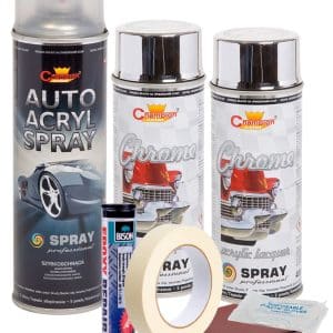 AVEX – Kit complet reparatie si vopsire jante culoare Crom Metalic, V2