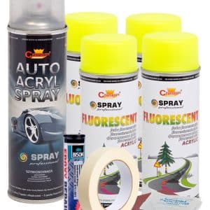 AVEX – Kit complet reparatie si vopsire jante culoare Galben Fluorescent, V4