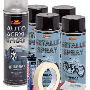 AVEX – Kit complet reparatie si vopsire jante culoare Negru Metalizat, V4