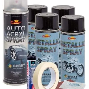 AVEX – Kit complet reparatie si vopsire jante culoare Negru Metalizat, V4