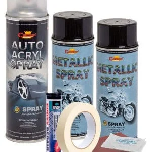 AVEX – Kit complet reparatie si vopsire jante culoare Negru Metalizat, V2