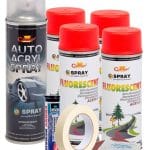 Kit complet reparatie si vopsire jante culoare Rosu Fluorescent, V4