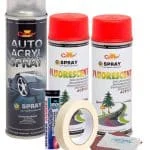 Kit complet reparatie si vopsire jante culoare Rosu Fluorescent, V2
