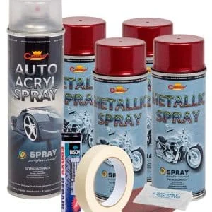 AVEX – Kit complet reparatie si vopsire jante culoare Rosu Burgundy Metalizat, V4