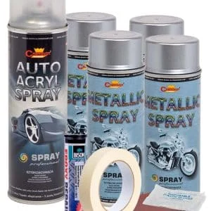 AVEX – Kit complet reparatie si vopsire jante culoare Argintiu Metalizat, V4