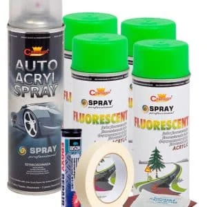 AVEX – Kit complet reparatie si vopsire jante culoare Verde Fluorescent, V4