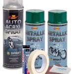 Kit complet reparatie si vopsire jante culoare Verde Metalizat, V2