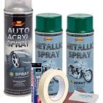 Kit complet reparatie si vopsire jante culoare Verde Metalizat, V2