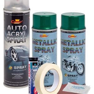 AVEX – Kit complet reparatie si vopsire jante culoare Verde Metalizat, V2