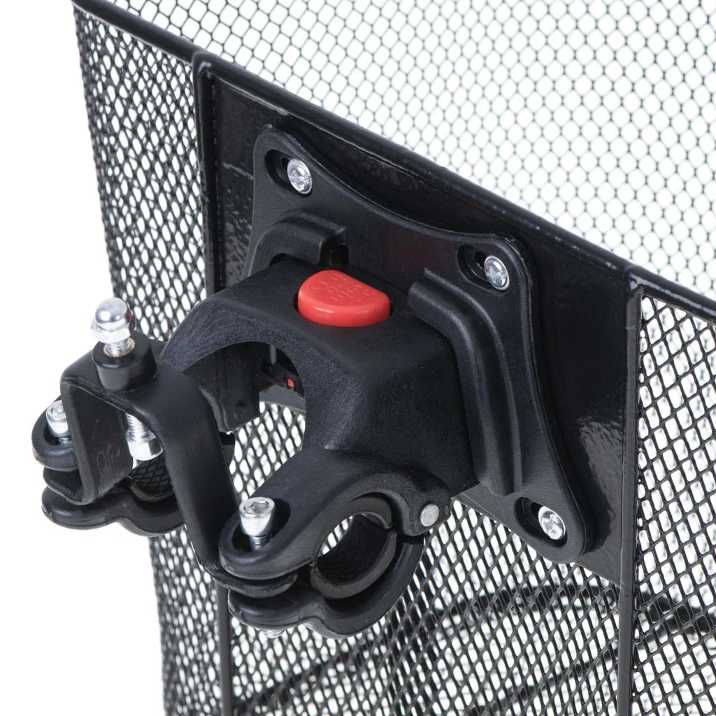 AVEX – Cos metalic pentru bicicleta cu maner, demontabil, conceput pentru a fi montat in partea din fata