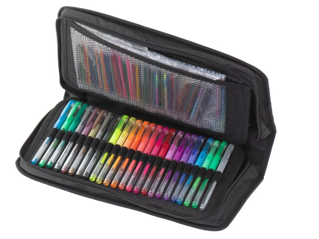 AVEX – Set 242 piese, Pixuri cu gel multicolor + Rezerve + Carte de colorat + Penar
