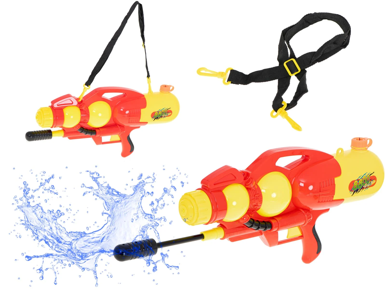AVEX – Pistol Lansator de apa pentru copii, model MEGA XXL, volum 2400 ml, dimensiune 60cm