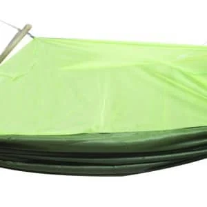 AVEX – Hamac de Camping Dublu (2 persoane), 200 x 100 cm + Plasa de tantari, culoare Verde