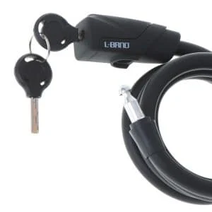 AVEX – Antifurt bicicleta, Dispozitiv de blocare biciclete, spiralat, cu cheie, lungime 150cm, culoare Neagra