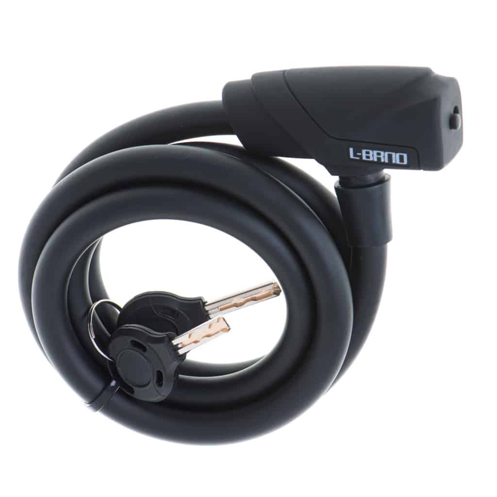 AVEX – Antifurt bicicleta, Dispozitiv de blocare biciclete, spiralat, cu cheie, lungime 150cm, culoare Neagra