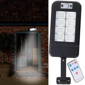 AVEX – Lampa Stradala cu Panou Solar, Senzor de Miscare si Telecomanda, dimensiune 30 x 14 x 3 cm