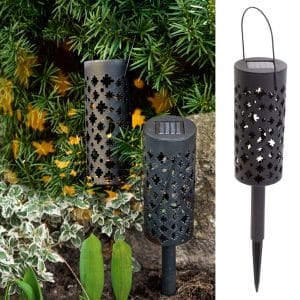 AVEX – Set 4 lampi solare de gradina cu picior si agatatoare tip "Felinar" cu LED