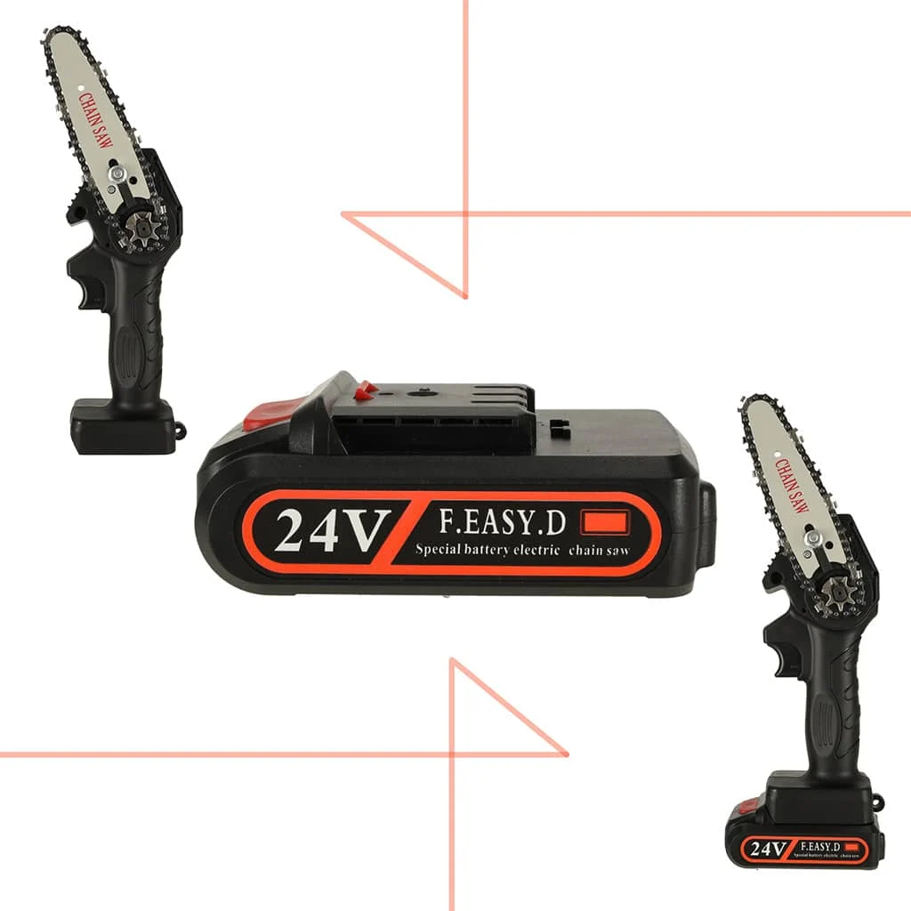 AVEX – Mini ferastrau electric cu lant, baterie de 24V si valiza de transport